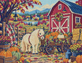Thumbnail for The Pony and the Pumpkin Cart, 65x50 cm timanttimaalaus – koko kuvion esikatselu ilman lähikuvaa