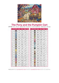 Thumbnail for The Pony and the Pumpkin Cart timanttimaalauksen värikartta – 42 DMC-väriä