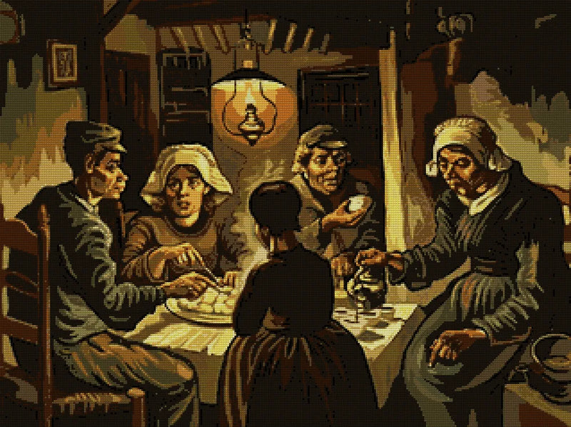 Timanttikuvio - The Potato Eaters