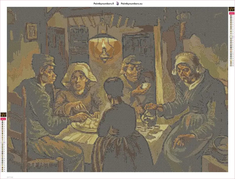 The Potato Eaters timanttimaalauksen liimapintainen canvas 80x60cm