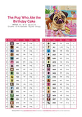 Thumbnail for The Pug Who Ate the Birthday Cake timanttimaalauksen värikartta – 35 DMC-väriä