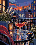 Thumbnail for The Rainy Rooftop Negroni, 40x50 cm timanttimaalaus – lopullisen kuvion esikatselu