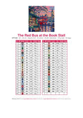 Thumbnail for The Red Bus at the Book Stall timanttimaalauksen värikartta – 43 DMC-väriä