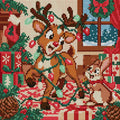 Thumbnail for The Reindeers Tangled Lights, 30x30 cm timanttimaalaus – koko kuvion esikatselu ilman lähikuvaa
