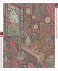 Thumbnail for The Rose Clockmakers Room timanttimaalauksen liimapintainen canvas 40x50cm