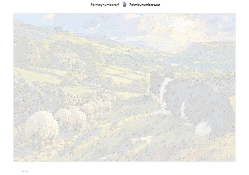 Numeromaalaus: Numeroitu kangas - The Shepherd's Dog 60x40cm