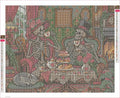 Thumbnail for The Skeletons Tea Etiquette timanttimaalauksen liimapintainen canvas 50x40cm