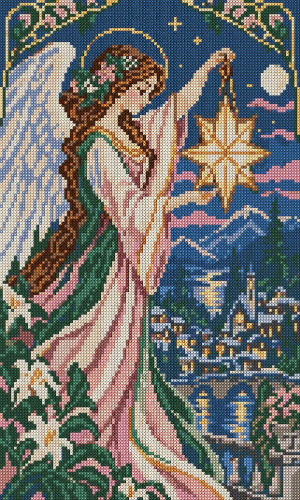 The Star Lantern Messenger, 30x50 cm timanttimaalaus – koko kuvion esikatselu ilman lähikuvaa