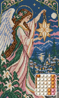Thumbnail for The Star Lantern Messenger, 30x50 cm timanttimaalaus – lopullisen kuvion esikatselu ja lähikuva pyöreistä timanteista