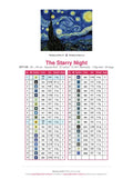 Thumbnail for The Starry Night timanttimaalauksen värikartta – 37 DMC-väriä