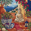 Thumbnail for The Terracotta Meditation Steps, 40x40 cm timanttimaalaus – koko kuvion esikatselu ilman lähikuvaa