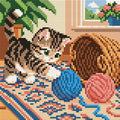 Thumbnail for The Tumbled Yarn Basket, 20x20 cm timanttimaalaus – lopullisen kuvion esikatselu