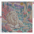 Thumbnail for The White Lion Salt Garden timanttimaalauksen liimapintainen canvas 50x50cm