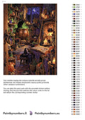 Thumbnail for Numeromaalaus: Värikartta ja ohjeet - The Witch's Kitchen 60x80cm