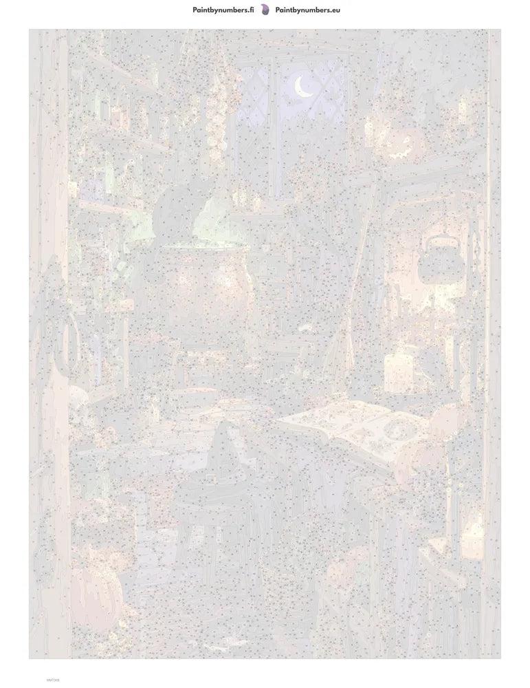Numeromaalaus: Numeroitu kangas - The Witch's Kitchen 60x80cm