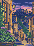 Thumbnail for Thistle Steps at Dusk, 30x40 cm timanttimaalaus – lopullisen kuvion esikatselu