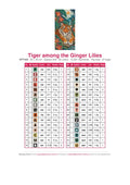 Thumbnail for Tiger among the Ginger Lilies timanttimaalauksen värikartta – 32 DMC-väriä