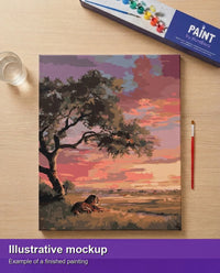 Thumbnail for Valmiin numeromaalauksen havainnekuva - Tiger at Dusk 40x50cm