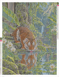 Thumbnail for Tiger at the Temple Pool timanttimaalauksen liimapintainen canvas 60x80cm