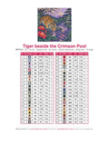 Thumbnail for Tiger beside the Crimson Pool timanttimaalauksen värikartta – 42 DMC-väriä