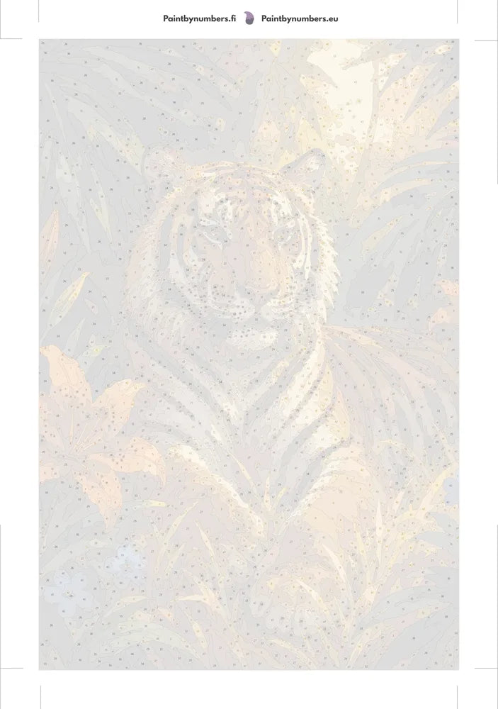 Numeroitu kangas - Tiger in Jungle 40x60cm