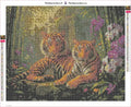 Thumbnail for Tigers in Bamboo Grove timanttimaalauksen liimapintainen canvas 50x40cm