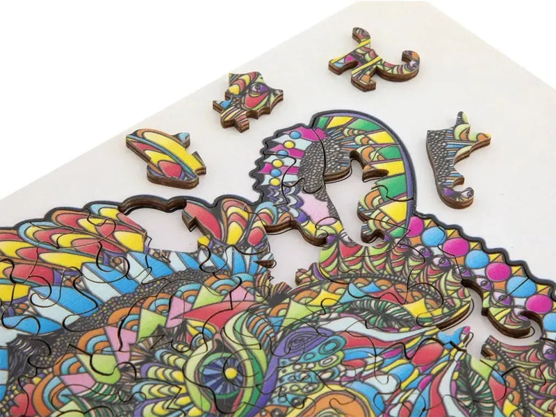 Puisen tiikeri-palapelin lähikuva