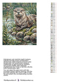 Thumbnail for Paint by numbers color chart - Otter by Riverbank - väriluettelo ja ohjeet