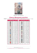 Thumbnail for Cherry Blossoms and Koi timanttimaalauksen värikartta – 35 DMC-väriä