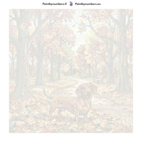 Thumbnail for Numeroitu kangas - Dachshund in Autumn Park 50x50cm
