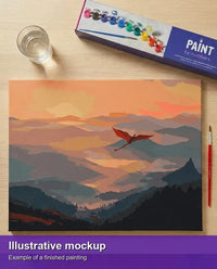 Thumbnail for Valmiin numeromaalauksen havainnekuva - Dragon in the Sky 50x40cm