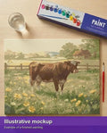 Thumbnail for Valmiin numeromaalauksen havainnekuva - Cow in Meadow 50x40cm