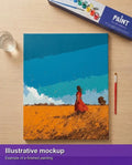 Thumbnail for Valmiin numeromaalauksen havainnekuva - Lady in the Field 40x50cm