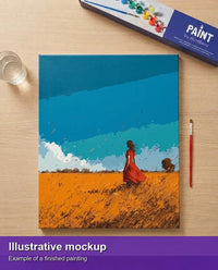 Thumbnail for Valmiin numeromaalauksen havainnekuva - Lady in the Field 40x50cm