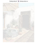 Thumbnail for Paint by numbers canvas - Courtyard Fountain and Plants