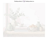 Thumbnail for Paint by numbers canvas - Vases Books and Bowl