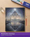 Thumbnail for Valmiin numeromaalauksen havainnekuva - Taj Mahal at Night 40x50cm
