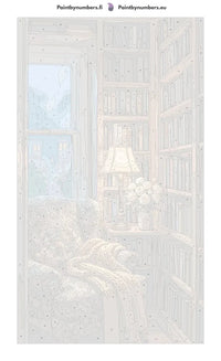 Thumbnail for Numeroitu kangas - Armchair and Bookshelves 40x70cm
