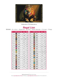 Thumbnail for Regal Lion timanttimaalauksen värikartta – 40 DMC-väriä