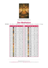 Thumbnail for Zen Meditation timanttimaalauksen värikartta – 40 DMC-väriä