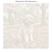 Thumbnail for Numeroitu kangas - Dog in Autumn Park 50x50cm