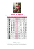 Thumbnail for Roses on the Wall timanttimaalauksen värikartta – 45 DMC-väriä