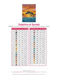 Thumbnail for Dolphins at Sunset timanttimaalauksen värikartta – 35 DMC-väriä