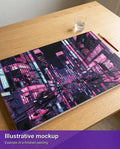 Thumbnail for Valmiin numeromaalauksen havainnekuva - Neon City Reflections 70x40cm