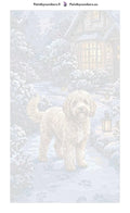 Thumbnail for Numeroitu kangas - Doodle Dog in Snow 40x70cm