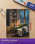Thumbnail for Valmiin numeromaalauksen havainnekuva - Armchair by Winter Window 40x50cm