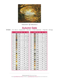 Thumbnail for Autumn Gate timanttimaalauksen värikartta – 38 DMC-väriä