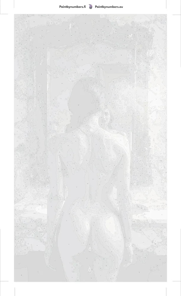 Paint by numbers canvas - Woman Standing at Mirror