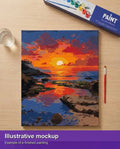 Thumbnail for Valmiin numeromaalauksen havainnekuva - Sunset on the Shore 40x50cm