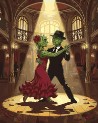 Thumbnail for Cactus-pari tanssii numeromaalaus upeassa salissa.